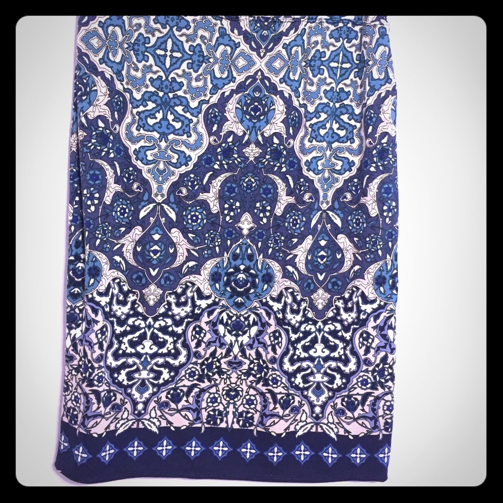 Patterned knit skirt